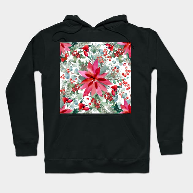 Poinsettia and the Holidays! Hoodie by DiorelleDesigns